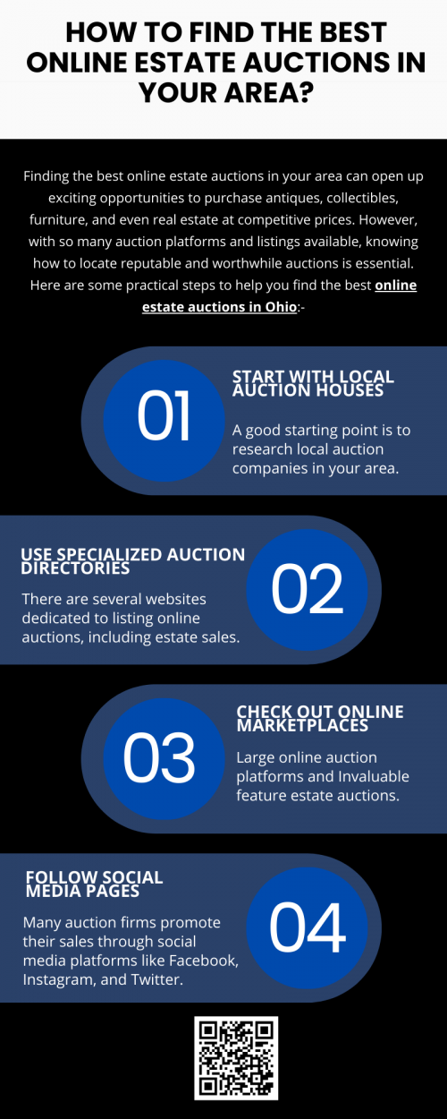 Finding the best online estate auctions Ohio involves researching multiple platforms, comparing auction listings, and checking for licensing or accreditation. Look for sites with user-friendly interfaces, active customer support, and a history of successful auctions. Staying updated through newsletters or alerts ensures you don’t miss upcoming online estate auctions Ohio that match your interests or collecting goals. To know more visit here https://www.wyethauctions.com/real-estate