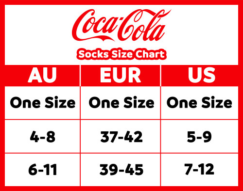 coca cola size chart AU