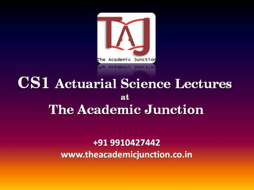 A Guide to CS1- Actuarial Statistics 

It is an exam that tests your statistical and analytical skills by marking how well you apply formulaes , theorems and statistical tests you study for problem solving. It also strengthes your Data visualisation and analysis capabilities. So The Academic Junction is there to help you out to understand the exam pattern through Best Actuarial Science classes by All India Toppers and Nearly Qualified Actuaries. 
The Academic Junction
www.theacademicjunction.co.in
query@theacademicjunction.co.in
#AcetCoachingNearMe #ActuarialScienceVideoLectures #ActuarialCoachingInMumbai  #BestActuarialScienceclasses #OnlineActuarialScienceclsses #ActuarialScienceDTHclasses #BestActuarialScienceInstitutesinIndia #BestActuarialScienceInstitutesinMumbai #BestActuarialScienceInstitutesinBangalore #BestActuarialScienceInstitutesinKolkata #ActuarialScienceInstitutesinIndia #ActuarialScienceInstitutes #ActuarialScience  #ActuarialScienceLectures #ActuarialScienceVideoLectures  #ActuarialScienceonlineclasses #ActuarialScienceonlinelectures #ActuarialScienceVideoClasses  #ActuarialScienceOnlinecoaching  #ACETCoaching #ActuarialEntranceExamCoaching #ActuarialScienceInstitutes