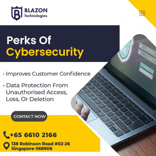 Perks of Cybersecurity

1. Improve customer confidence
2. Data protection from unauthorized access, Loss, or Deletion.
.
? Phone: +65 6610 2166
✉️ Email: info@blazon.com.sg
? Website: https://www.blazon.com.sg
.
#Cybersecurity #ITSupport #Breaches #Cybersecuritysingapore #ITSupport #BlazonTech #Singapore #InformationTechnology #Security #Itsecurity #hacking #hack #dataleaked #leakdata #ITServices #securityservices #managedservices #managedsecurity #myanagedsecurityservices