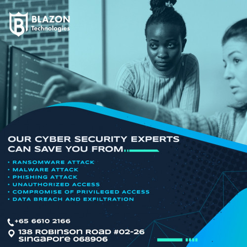 Cybersecurity Company in Singapore
Our Cyber Security Expert Can Save You From
Ransomware Attack
Malware Attack
Phishing Attack
Unauthorized Access
Compromise Of Privileged Access
Data Breach And Exfiltration.
.
? Phone: +65 6610 2166
✉️ Email: info@blazon.com.sg
? Website: https://buff.ly/3musl3A
.
#Cybersecurity #ITSupport #softwaredeveloper #Cybersecuritysingapore #ITSupport #BlazonTech #Singapore #InformationTechnology #Security #Operations #Breaches #Itsecurity #hacking #hack #dataleaked #leakdata #ITServices #securityservices #managedservices #managedsecurity #managedsecurityservices