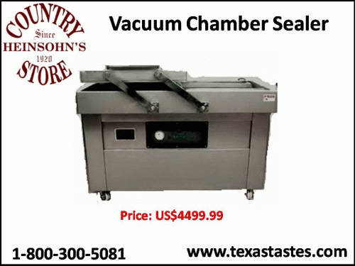 Are you looking for Vacuum Chamber Sealer in Texas, USA? These Vacuum Sealers use commercial vacuum bags and are suitable for your butcher shop, meat processing facility, hunting club, or just home use. Our Vacuum Chamber Sealer is a larger machine that is good for higher production rates. Visit us: www.texastastes.com for more information.