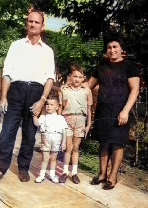 Giuseppe Torcasio: Colorized Family Portrait 1970