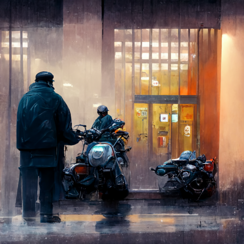 snydez_security_guy_check_a_motorcycle_in_front_of_a_building_69812e55-a014-4642-84c2-424bb02c90ba.png